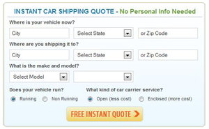 Car Shipping Rate Calculator