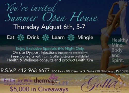 Skin Care Treatment Summer Open House at The Golla Center for Plastic Surgery