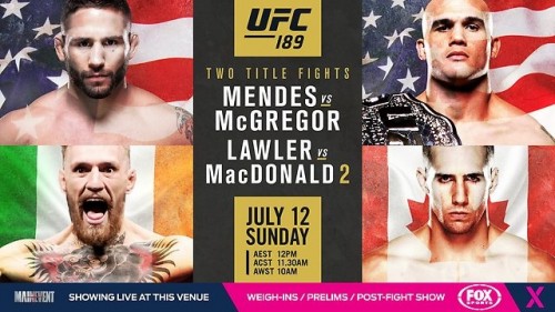 Watch UFC 189: Mendes vs. McGregor Live Stream Fight PPV Lawler vs. MacDonald 2 Live Round by Round Online ,News
