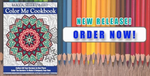 Maya Sheppard releases Adult Coloring Book for Empty Cookbook Lovers