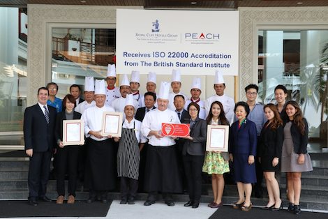 Royal Cliff Receives ISO 22000 Food Safety Management Certification