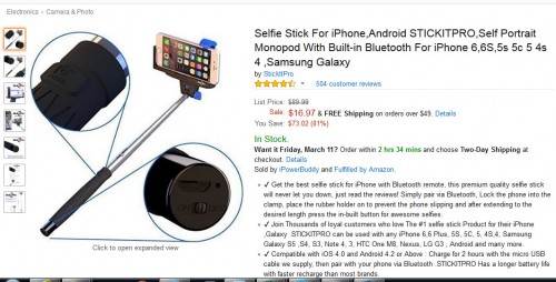 StickItPro Selfie Stick Product Launched With Top Reviews