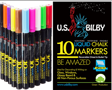 U.S. Bilby Liquid Chalk Markers Upgrades To Environmentally Friendly Packaging