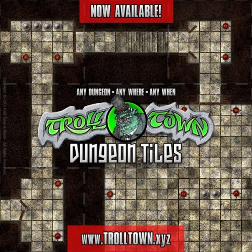 TrollTown Dungeon Tiles Debuts Site, Patreon Profile, Free Dungeon Tiles Line