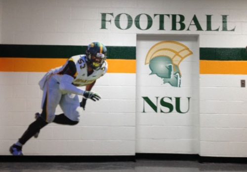 The Graphics Shop Gives $4000 in Printing & Wall Graphics to NSU Football