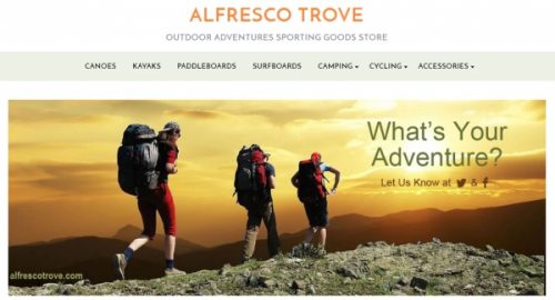 Sporting Goods Store For Outdoor Adventures Launches New Website Alfresco Trove