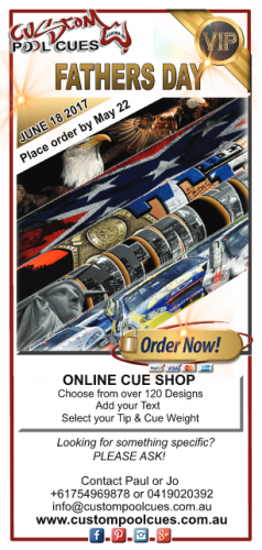 Custom Pool Cues Launches Latest Promotional Offers Honoring Father&rsquo;s Day 2017