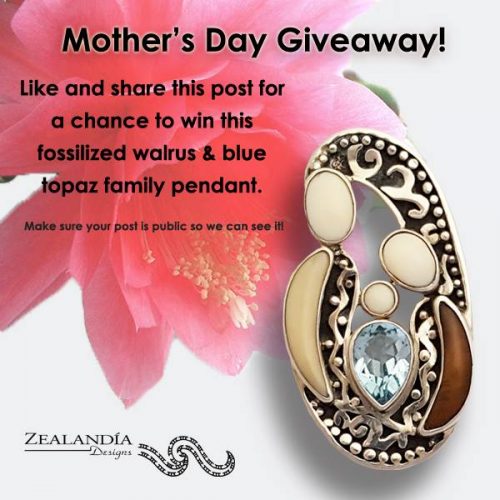 Zealandia Designs Offering Free Blue Topaz Pendant For Mothers Day