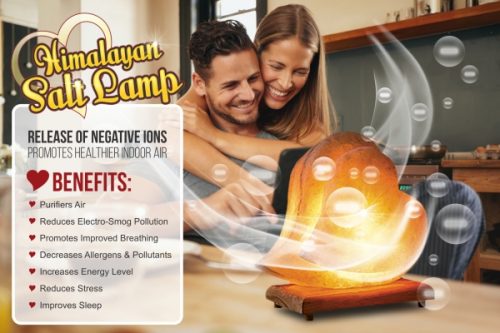 Himalayan Salt Air Purifier Lamps With Heart Shape & Dimmer Switch Announced