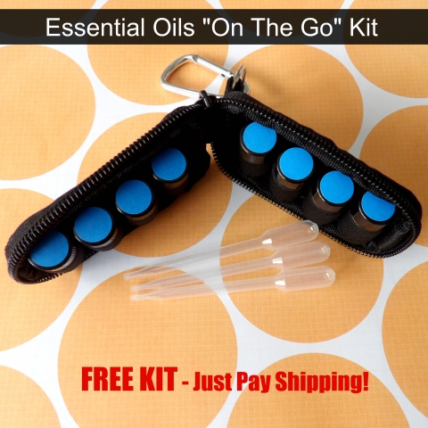 Essential Oil Keychain Carrying Case Amber Vials & Orifice Reducers Kit Launched