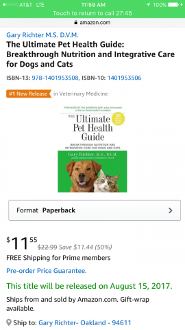 Dr Gary Richter Americas Favorite Vet Ultimate Pet Health Guide No. 1 On Amazon