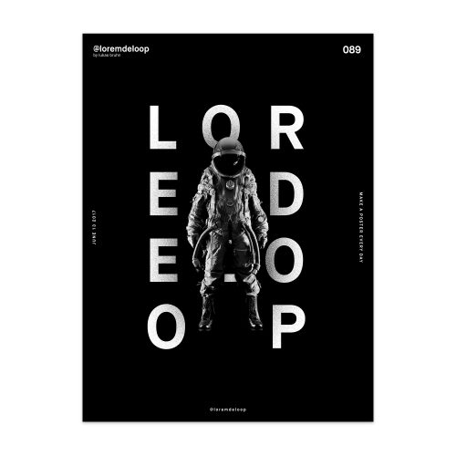 Art Director Lukas Bruhn Launches Lorem De Loop Instagram Creating A New Poster Every Day For A Year