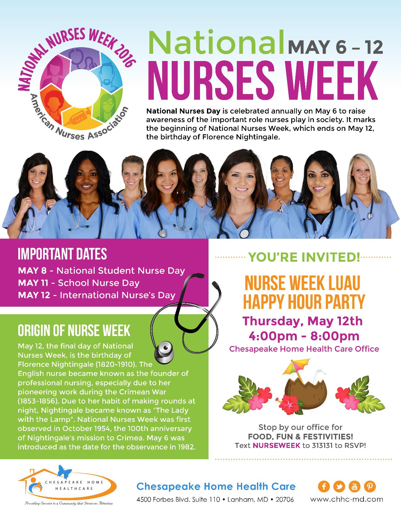Chesapeake Home Health Care to Celebrate National Nurses Week With ...