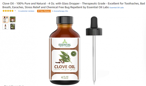 Pure Therapeutic-Grade Clove Essential Oil Receives #1 Release on Amazon