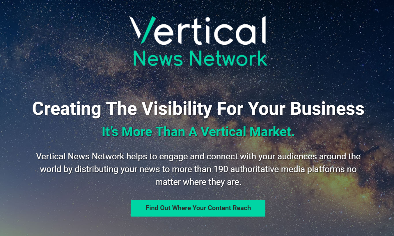 Vertical News Network (VNN) landing page