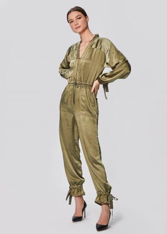 British Designers Casual Satin Jumpsuit 