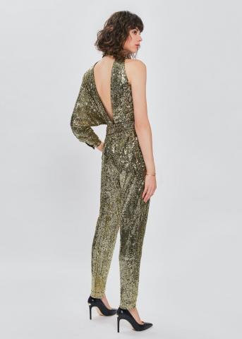 gold dressy jumpsuit