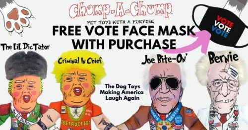 presidential parody dog toy