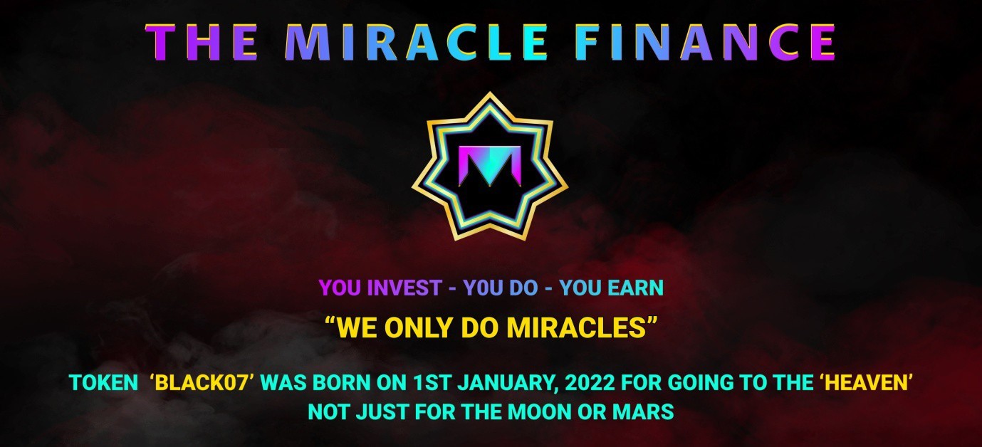 The Miracle Finance Introduces Token BLACK07 – A Unique Utility Token in Crypto World