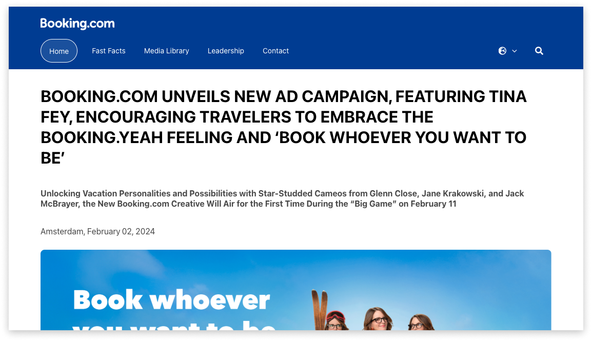 An example of a press release about collaborating with influencers for a campaign.