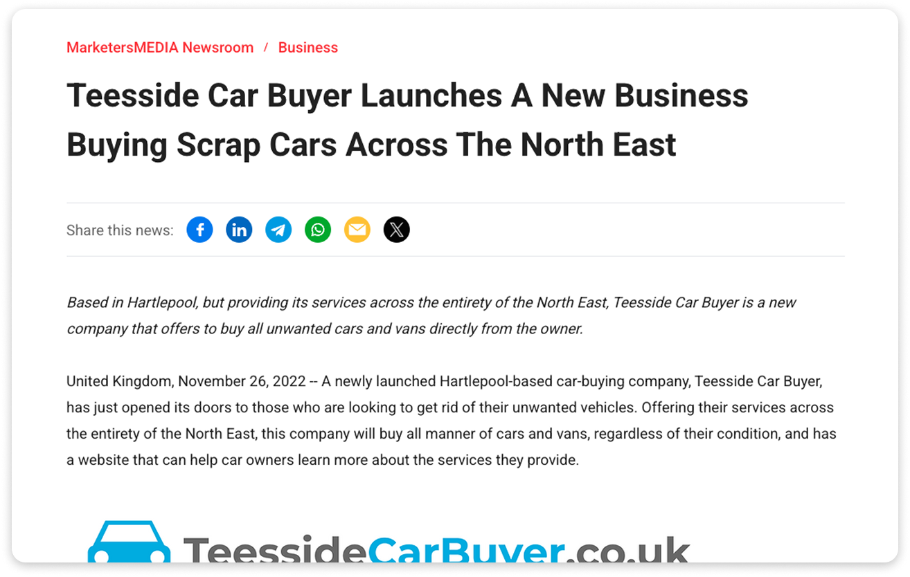 An example of new business press release.
