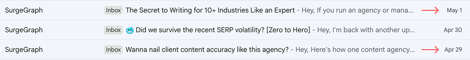 Step 3 to repurpose content: Write emails