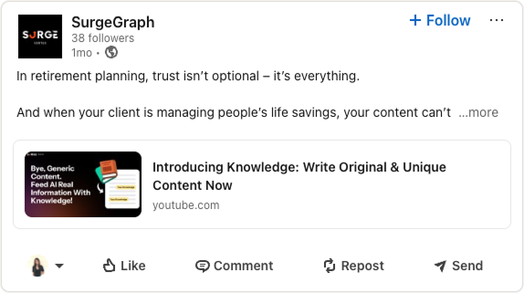 Step 4 to repurpose content: Write LinkedIn posts (Post 3)
