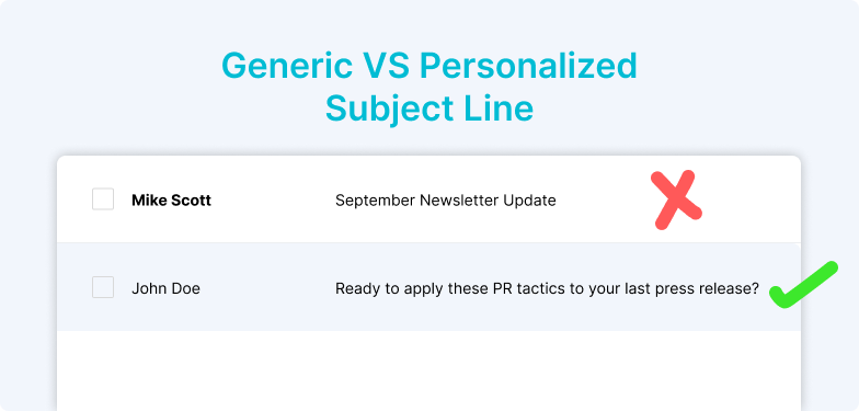 Generic vs Personalized Subject Lines