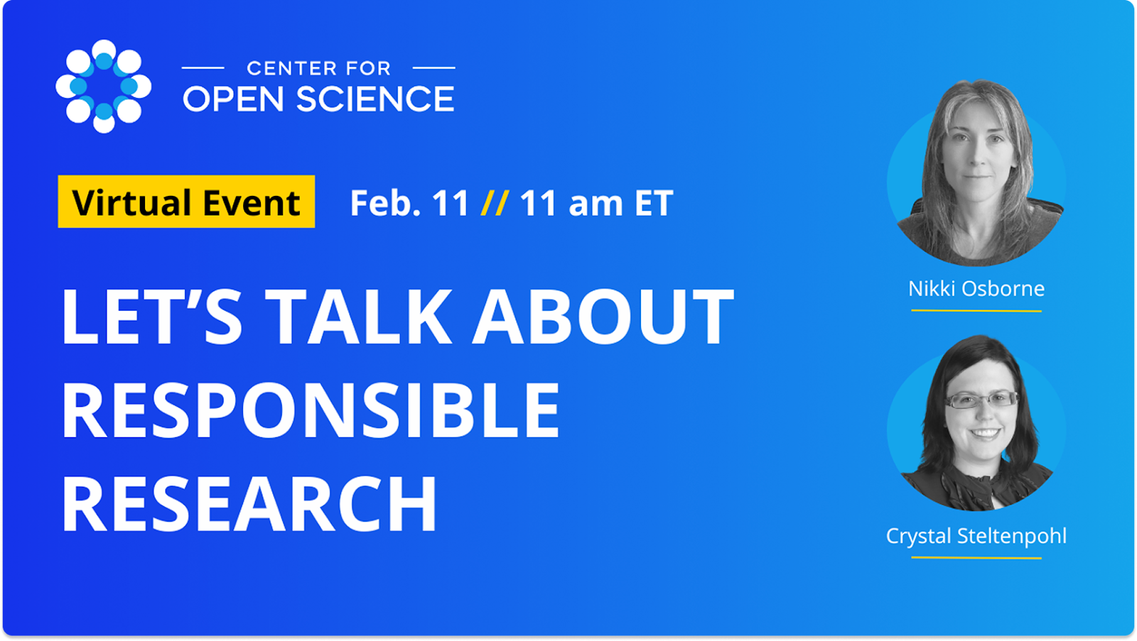 Virtual event poster organized by Center for Open Science.