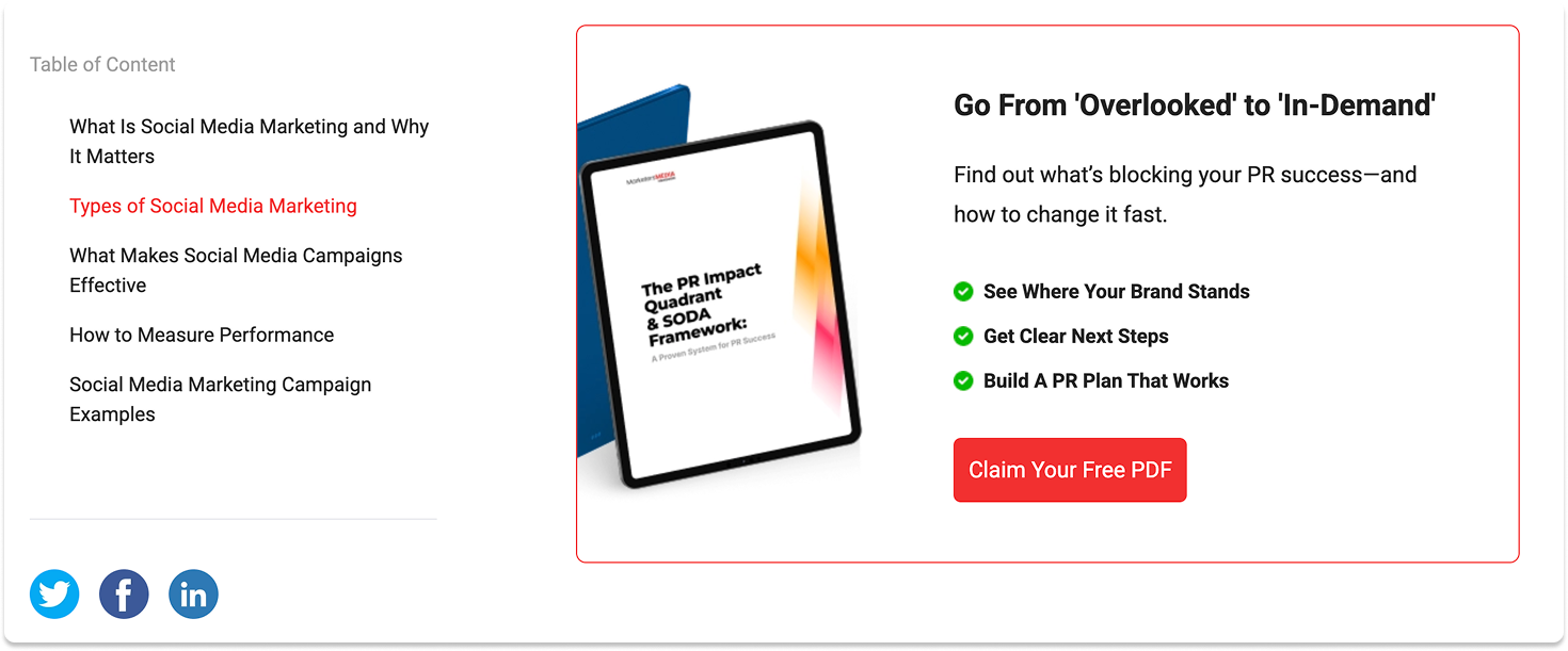 Email signup popup offering a free PR toolkit, representing a conversion action from PR-driven website traffic.