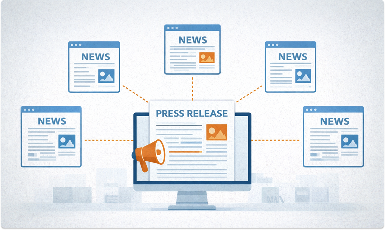 Press release distributed to multiple news outlets to increase brand visibility.